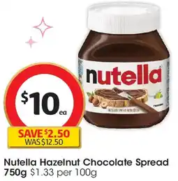 Coles Nutella Hazelnut Chocolate Spread offer