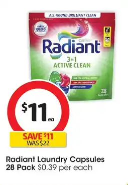 Coles Radiant Laundry Capsules offer