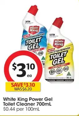 Coles White King Power Gel Toilet Cleaner offer