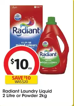 Coles Radiant Laundry Liquid or Powder offer