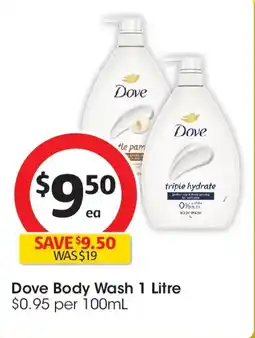 Coles Dove Body Wash offer
