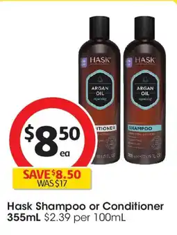 Coles Hask Shampoo or Conditioner offer