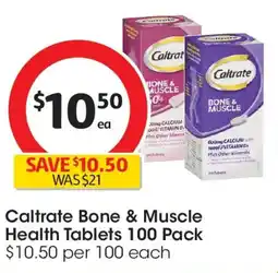 Coles Caltrate Bone & Muscle Health Tablets offer