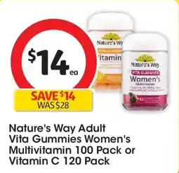 Coles Nature's Way Adult Vita Gummies Women's Multivitamin or Vitamin C offer