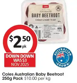 Coles Coles Australian Baby Beetroot Pack offer