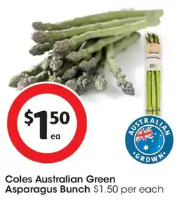 Coles Coles Australian Green Asparagus Bunch offer