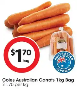 Coles Coles Australian Carrots Bag offer