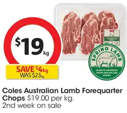 Coles Coles Australian Lamb Forequarter Chops offer