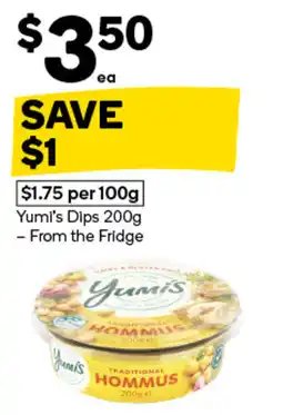 Woolworths Yumi's Dips offer