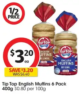 Coles Tip Top English Muffins offer