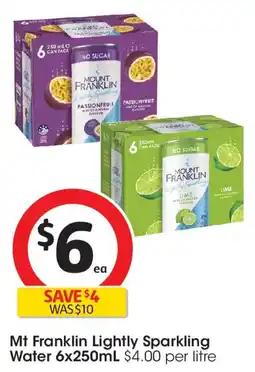 Coles Mt Franklin Lightly Sparkling Water offer