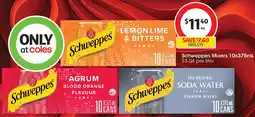 Coles Schweppes Mixers offer