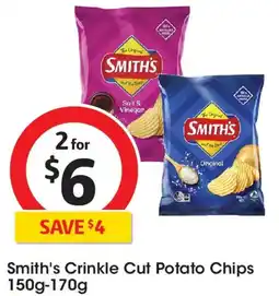 Coles Smith's Crinkle Cut Potato Chips offer