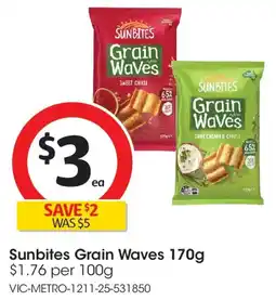 Coles Sunbites Grain Grain Waves offer