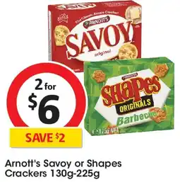 Coles Arnott's Savoy or Shapes Crackers offer
