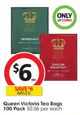 Coles Queen Victoria Tea Bags offer