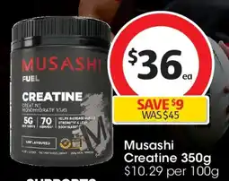 Coles Musashi Creatine offer