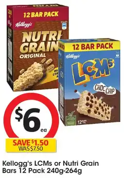 Coles Kellogg's LCMs or Nutri Grain Bars offer