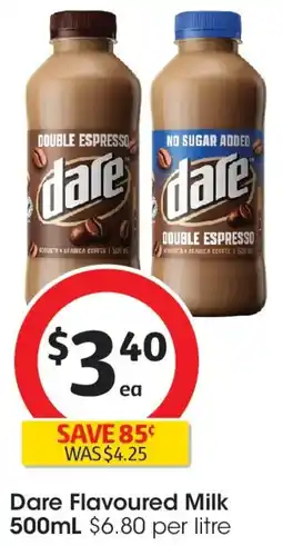 Coles Dare Flavoured Milk offer