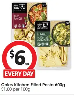 Coles Coles Kitchen Filled Pasta offer