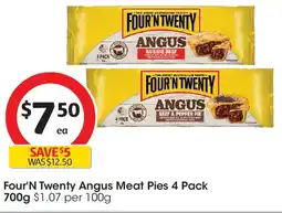 Coles Four'N Twenty Angus Meat Pies offer