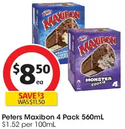 Coles Peters Maxibon offer