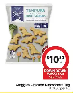 Coles Steggles Chicken Dinosnacks offer