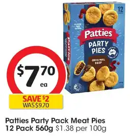 Coles Patties Party Pack Meat Pies offer