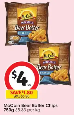 Coles McCain Beer Batter Chips offer