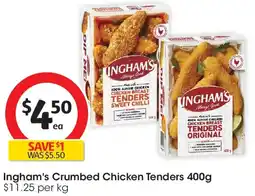 Coles Ingham's Crumbed Chicken Tenders offer