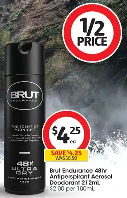 Coles Brut Endurance 48hr Antiperspirant Aerosol Deodorant offer