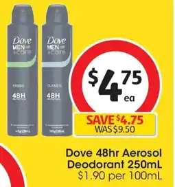Coles Dove 48hr Aerosol Deodorant offer