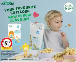 Coles Little Bellies Organic Softcorn Sweet Cinnamon or Sweet & Salty offer