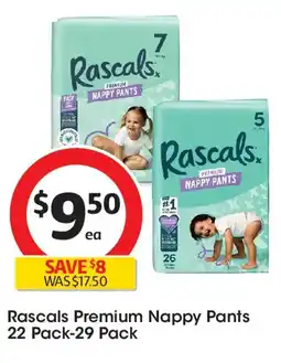 Coles Rascals Premium Nappy Pants offer