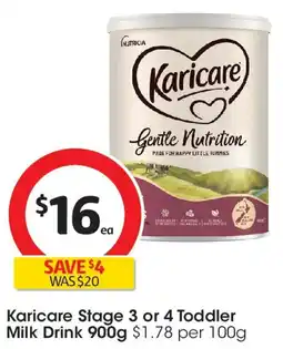Coles Karicare Stage 3 or 4 Toddler Milk Drink offer