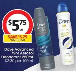 Coles Dove Advanced 72hr Aerosol Deodorant offer