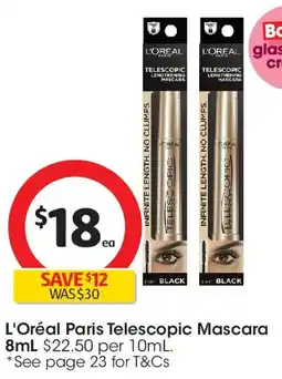 Coles L'Oréal Paris Telescopic Mascara offer