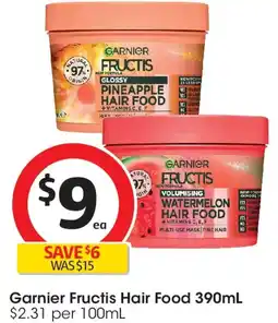 Coles Garnier Fructis Hair Food offer