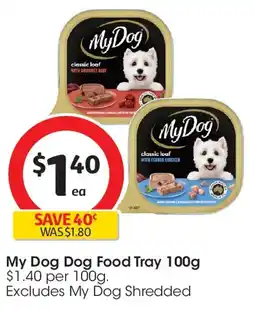 Coles My Dog Dog Food Tray offer