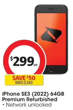 Coles iPhone SE3 (2022) 64GB Premium Refurbished offer