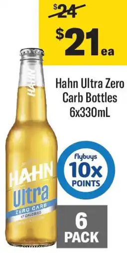 Coles Hahn Ultra Zero Carb Bottles offer