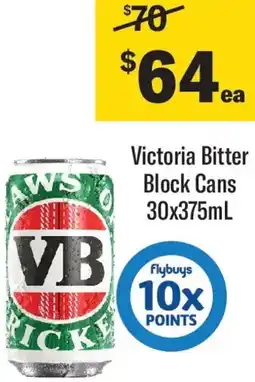 Coles Victoria Bitter Block Cans offer
