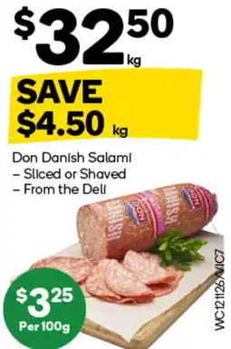 Woolworths Don danish salami offer