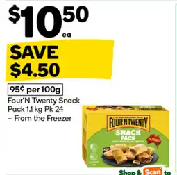 Woolworths Four'n twenty snack pack offer
