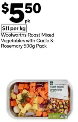 Woolworths Woolworths roast mixed vegetables with garlic & rosemary offer