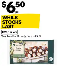 Woolworths Woolworths brandy snaps offer
