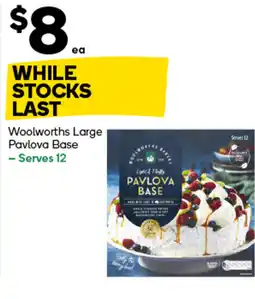 Woolworths Woolworths large pavlova base offer
