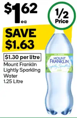 Woolworths Mount franklin lightly sparkling water offer