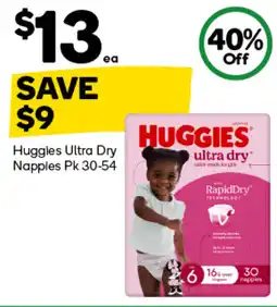 Woolworths Huggies ultra dry nappies offer