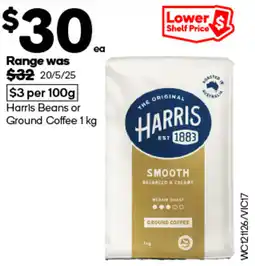 Woolworths Harris beans or ground coffee offer